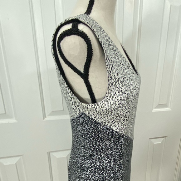 WHBM hombre V Black & White design dress granular print. Lined and well made. 6 - Picture 8 of 14